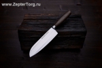 Кухонный нож Zepter - Felix Сантоку коллекция Дуб Дымчатый, длина 16 см 