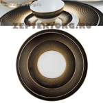 Рио Блэк Голд - тарелки для хлеба Цептер (Zepter) диаметр 17 см на 6 персон (6 предметов) 