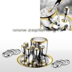 ЛА ПЕРЛЕ Комплект на 6 персон стальной с золотым декором Цептер (Zepter) 