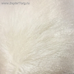 Меховое покрывало лама длинный ворс, размер 160 х 230 см, цвет белое 
