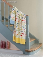 Шенилловые полотенца Flower Meadow, желтый бордюр, 3 шт 
