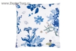 Комплект постельного белья двуспальный из сатина синий Floralpin Цветочный Код 