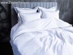 Комплект двуспальный кинг сайз Евро SALZBURG NOBLE GRAY GRASS, белый, цвет отделки: темно-серый. 