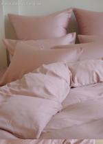 Полуторный комплект постельного белья тенсел сатин ROSE BRILLIANT GRASS розовый 