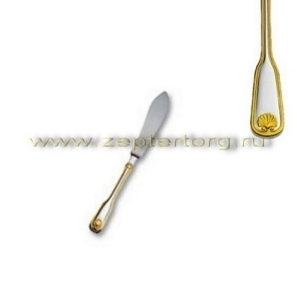 Венус - Набор ножей для масла Цептер на 6 персон с золотым декором 