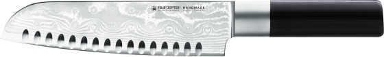 Кухонный нож Zepter - Felix Сантоку с черной ручкой коллекция Absolute Collection
