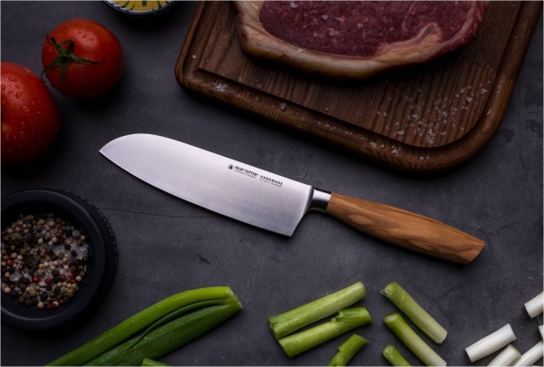 Кухонный нож Zepter - Felix Сантоку коллекция Olive, длина 16 см