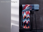 Шенилловые полотенца Zigzag, голубой бордюр, 3 шт 