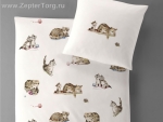 Комплект постельного белья тенсель двуспальный кинг сайз Cats 