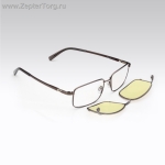 Фуллереновые накладки - клипоны Easytwist, Turboflex Hyperlight Цептер на очки, модель 265 